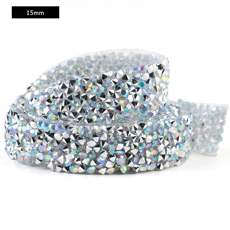 Crystal Motif Rhinestone Tape Ribbon