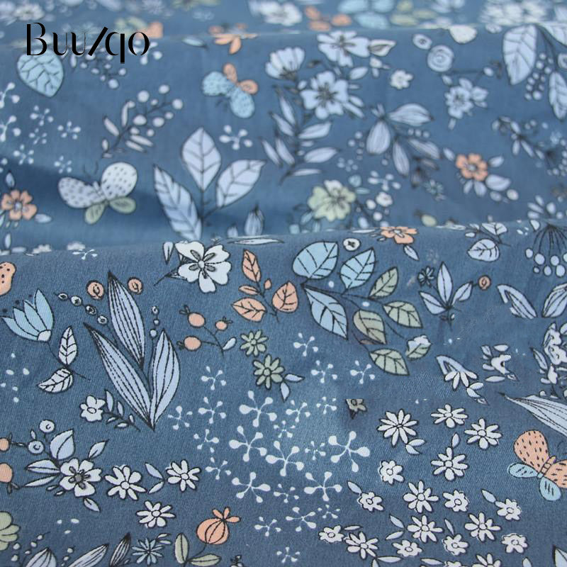 Floral Nature Print Cotton Fabric