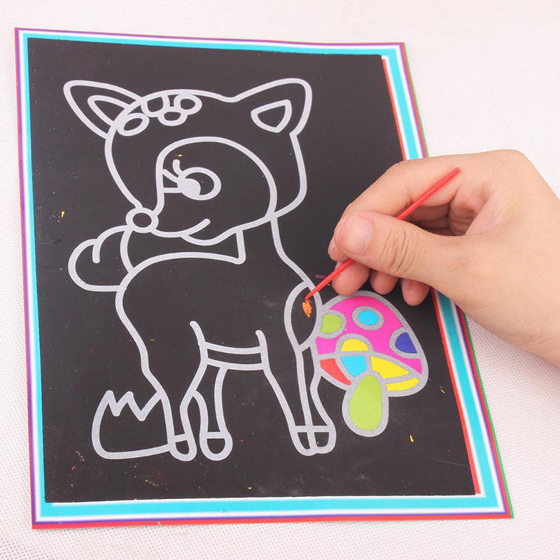 Scratch Art Paper With Drawing Stick