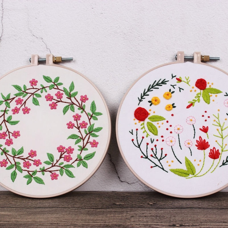 Flower Pattern Embroidery Kit