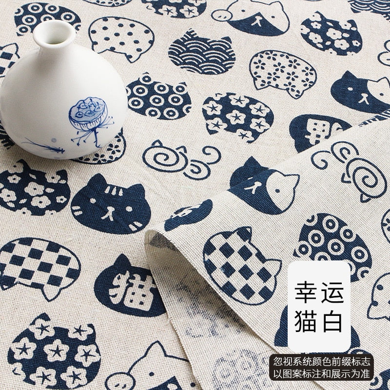 Patterned Cotton Linen Fabric