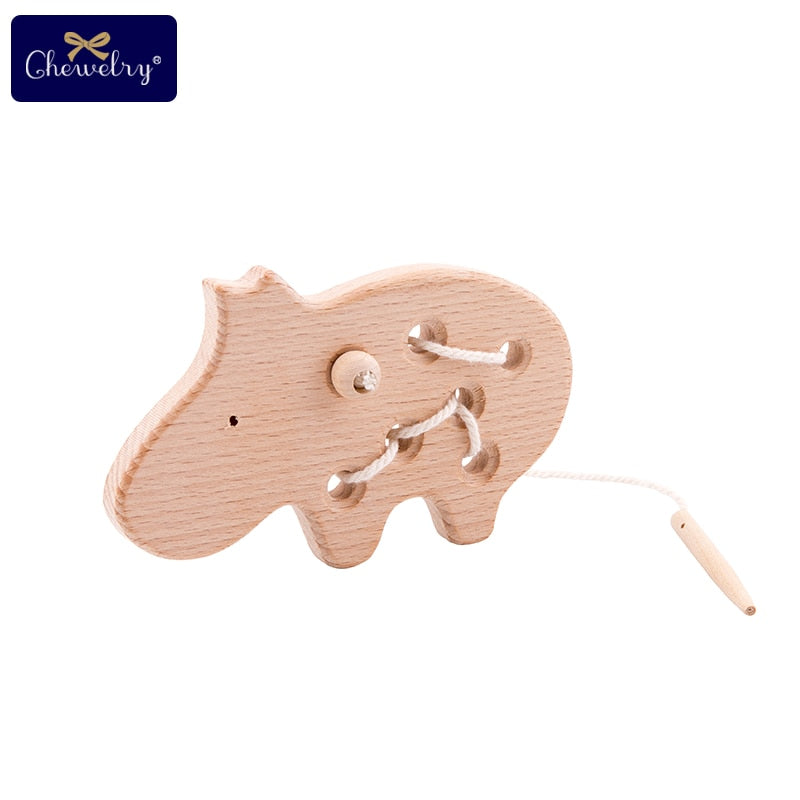 Children Wooden Threading Boards