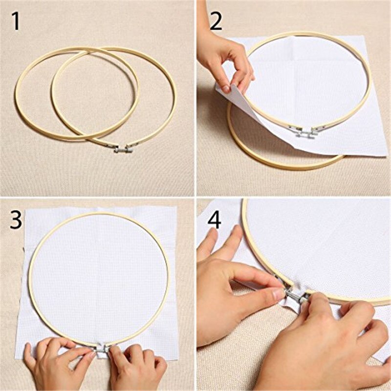 Cross Stitch/Embroidery Hoops Set with 50pcs Thread & Accessories