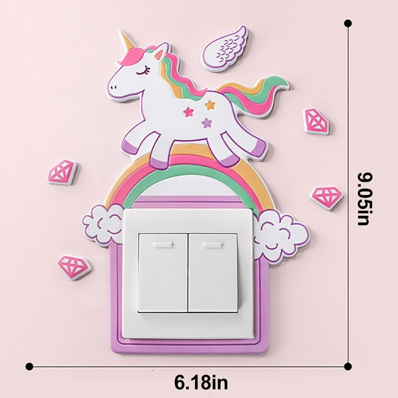 3D Unicorn Switch Sticker