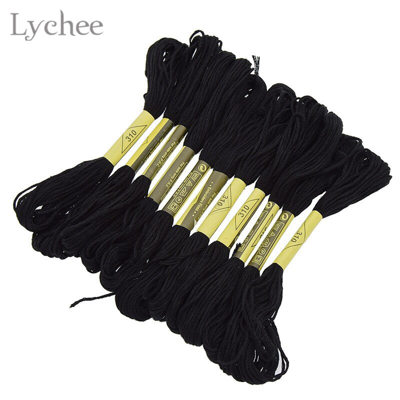 Black Embroidery Thread