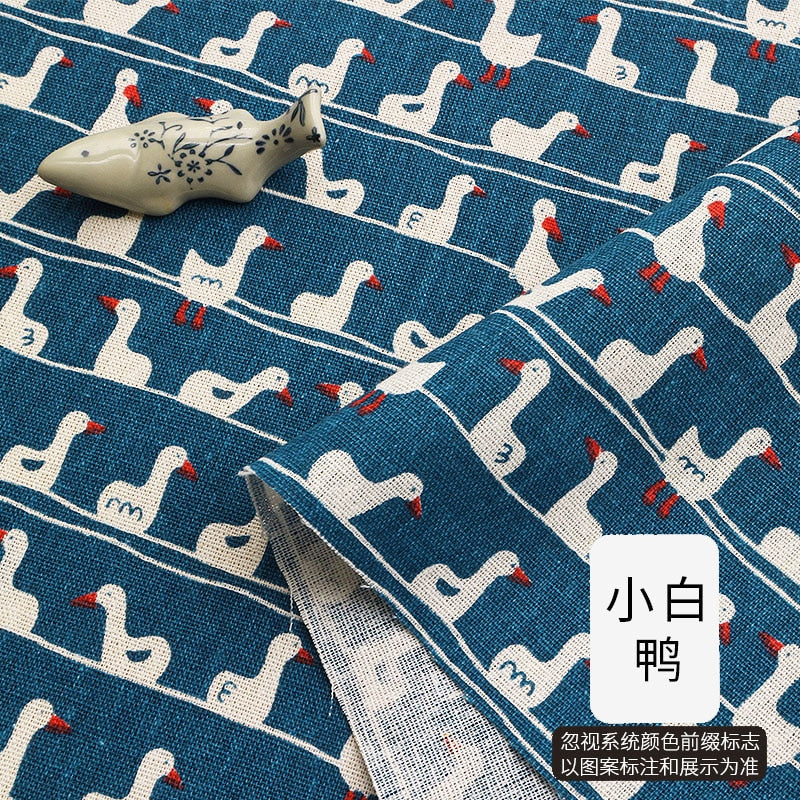 Patterned Cotton Linen Fabric