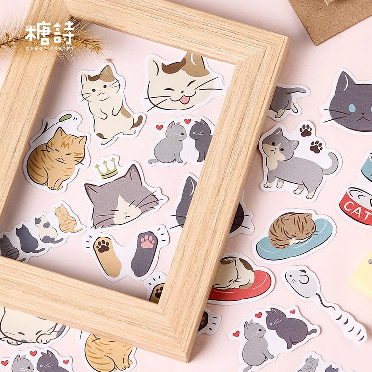 Playful Cats Stickers (45/pack)