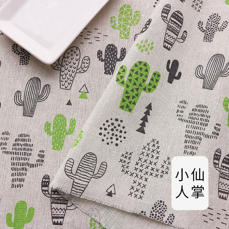 Patterned Cotton Linen Fabric