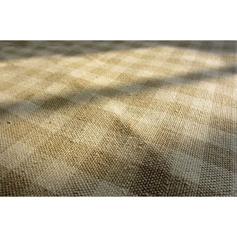 Plaid Linen Cotton Fabric Canvas