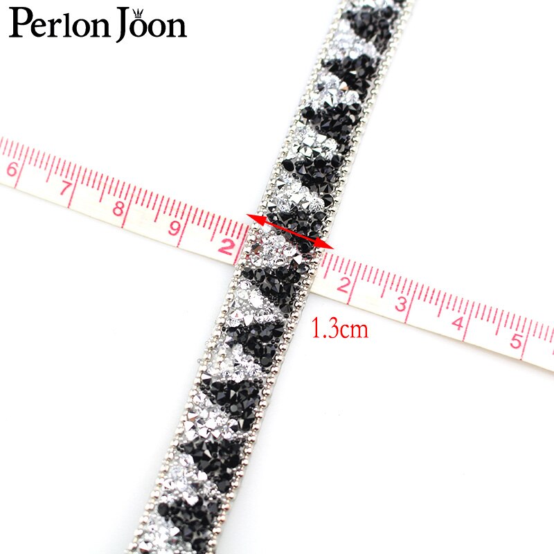 1 Yard Black/White Glitter Resin