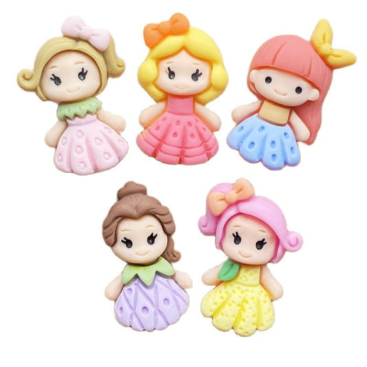 Resin Flatback Cartoon Princess (20/pack, style options)