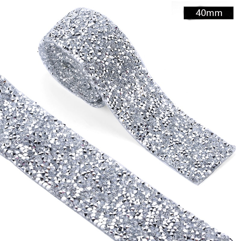 1 Yard Sewing Trim Crystal Motif