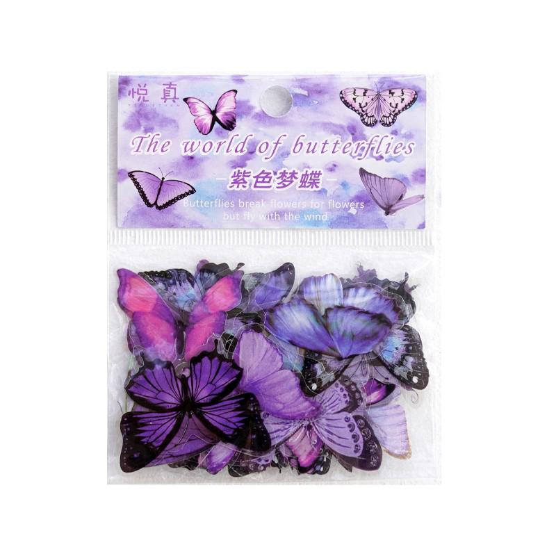 Elegant Butterfly Stickers (40/pack, color options)