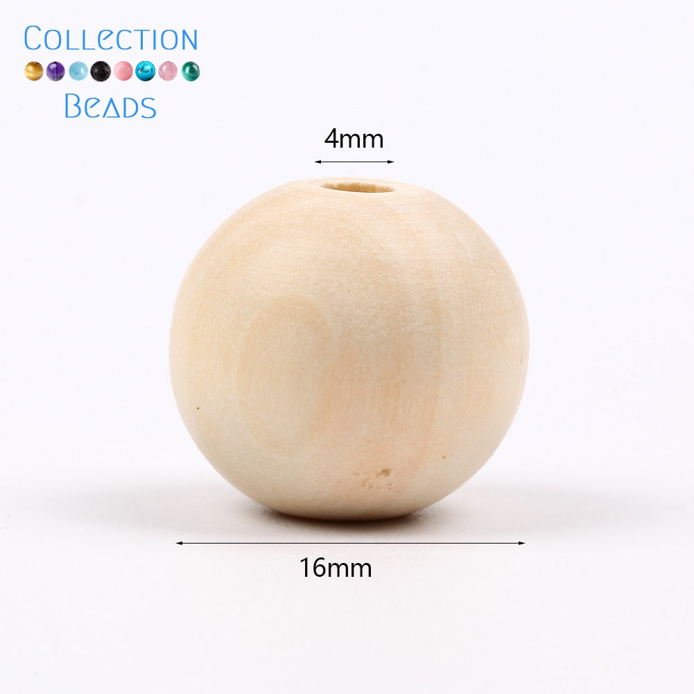 Natural Wood Beads (size options)