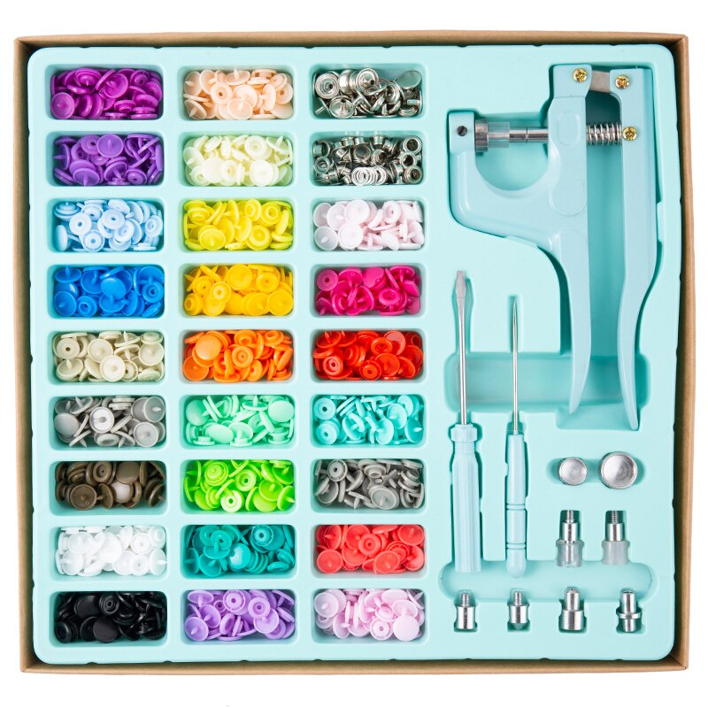 150-900 Sets 36 Color Plastic Snap Buttons with Snaps Pliers Tool Kit & Storage Container