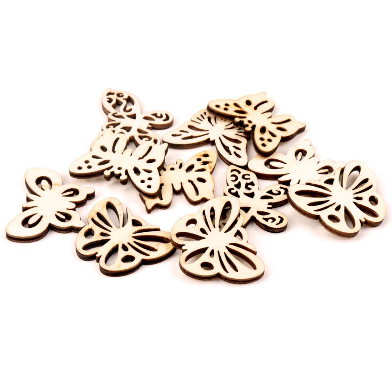 Wooden Decorative Embellishments (style options, 20 or 50/pack)