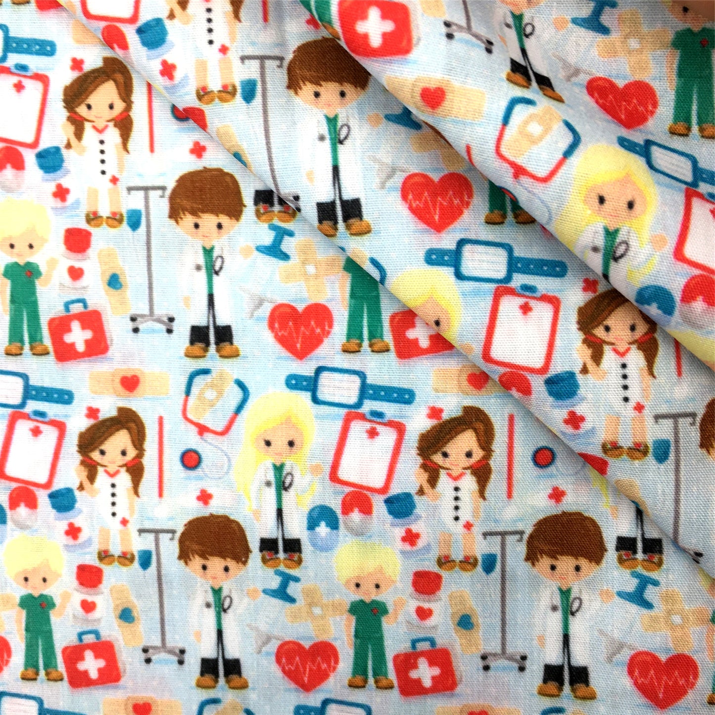 Healthy Nurse Polyester Cotton Fabric