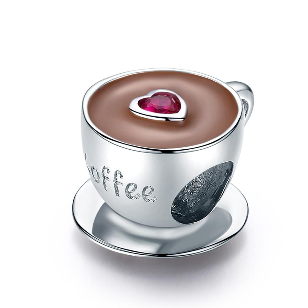 Bamoer Bracelet Coffee Cup Charm