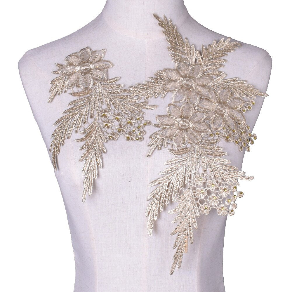 Flower Embroidered Lace Applique