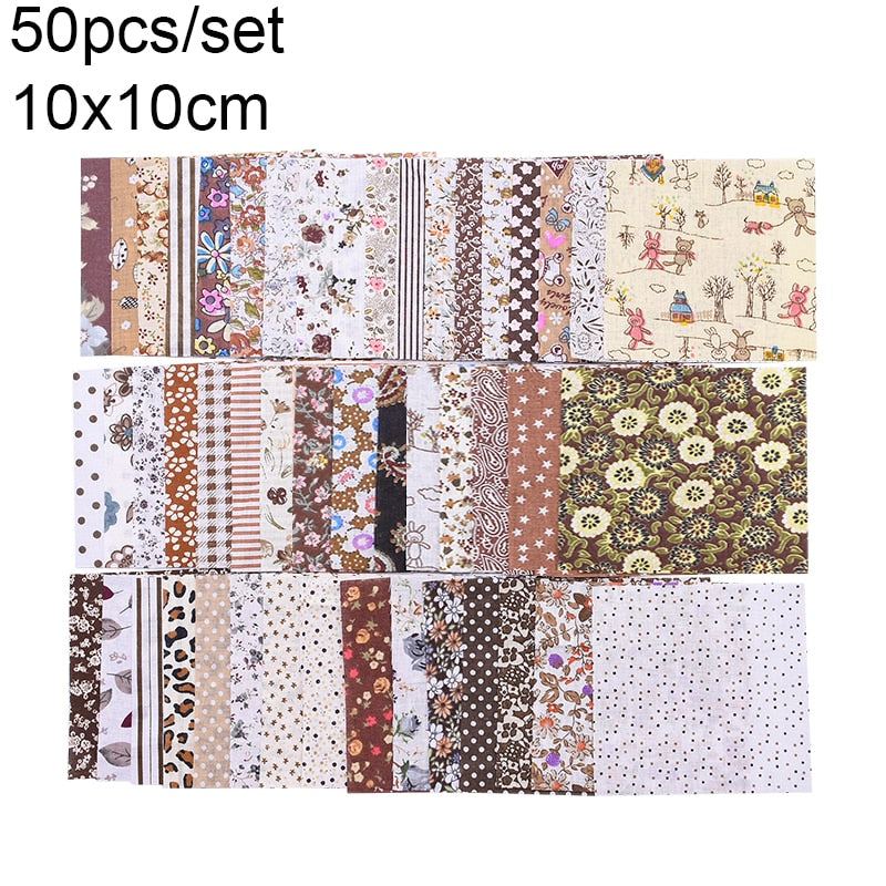 7-50pcs Assorted Floral Printed Cotton Fabric