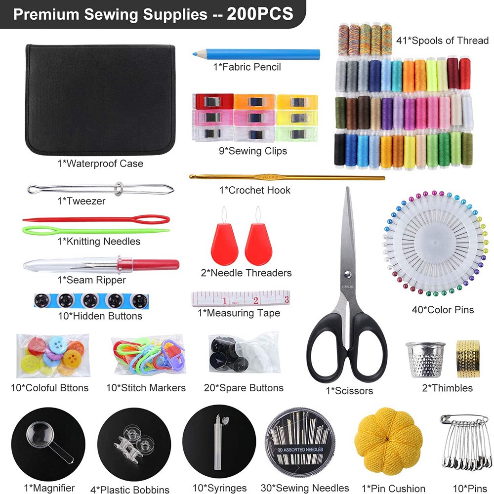 87/200Pcs Travel Sewing Kit