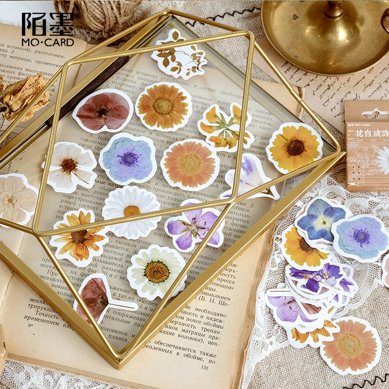 Autumn Flower Stickers (46/pack, style options)