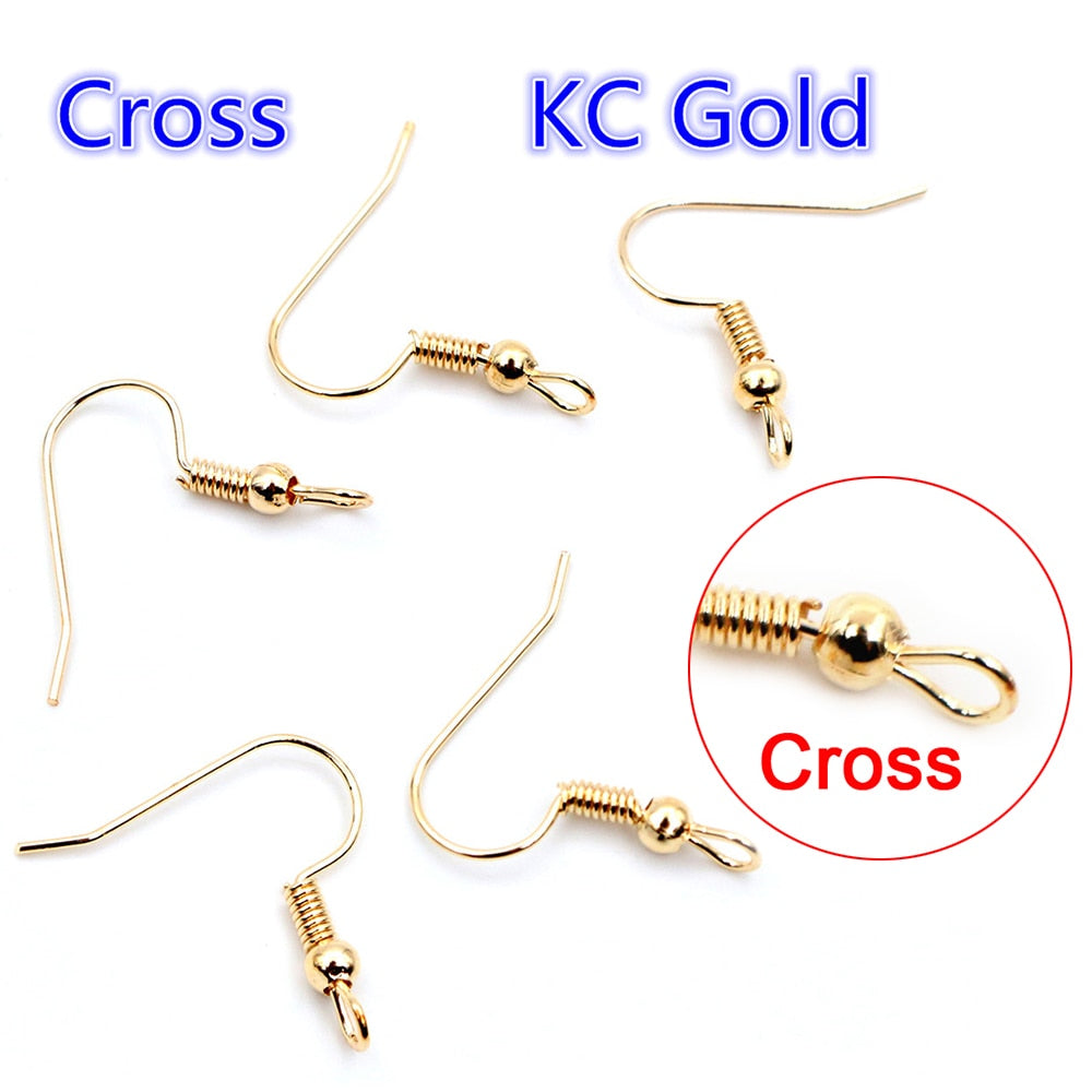 Earring Clasps Hooks 100/lot (color/style options)