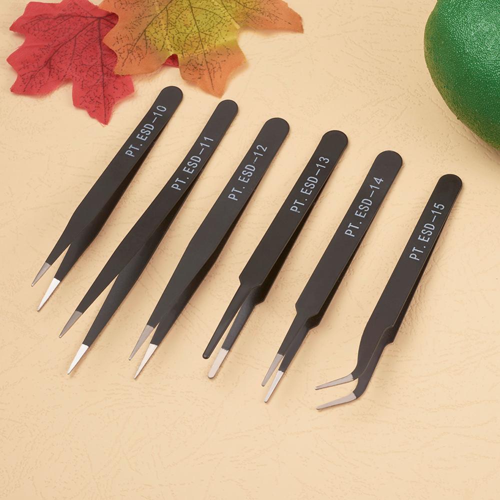 Black Beading Tweezers (1/3/6 pack)