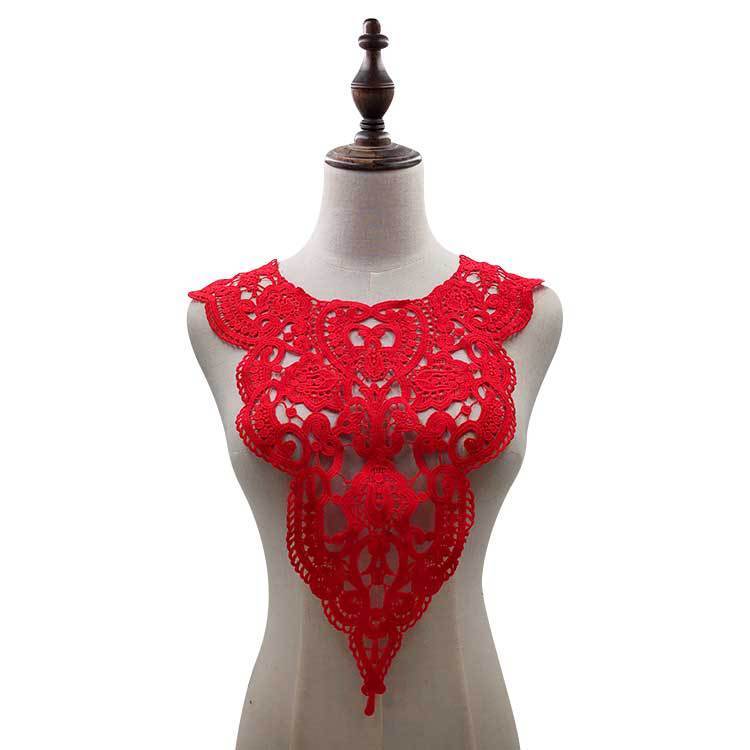 White Lace Floral Embroidered Collar