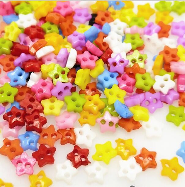 100/300pcs/lot Assorted Colors/Shapes Resin Buttons