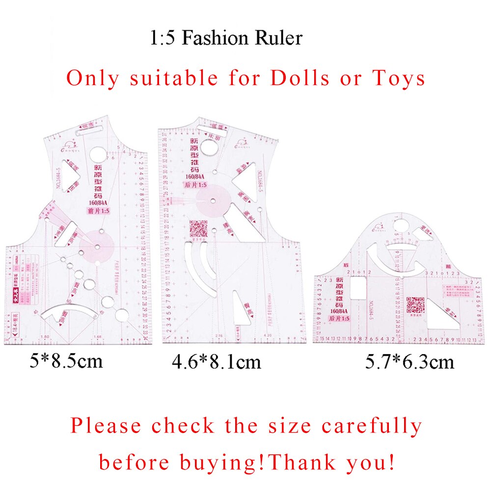 Small Garment/Doll/Toys Clothing Template Ruler