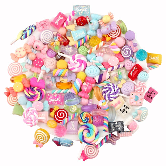 Resin Candy Flatback (50 or 100/pack, color options)