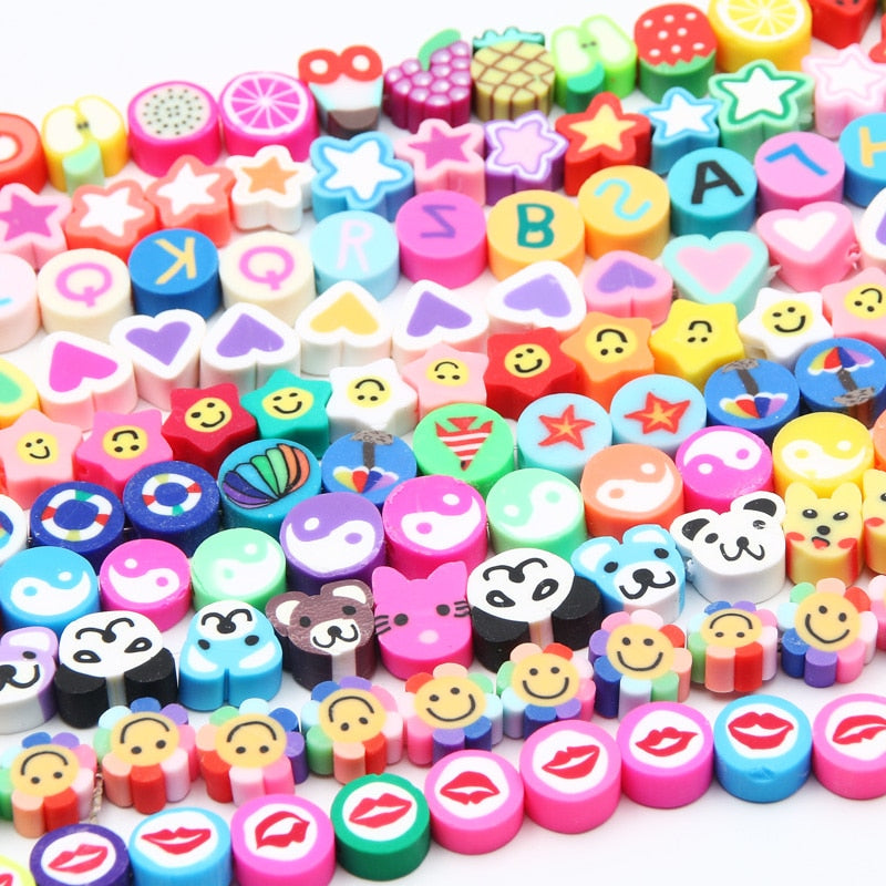 Mixed Polymer Clay Beads (color/style options)