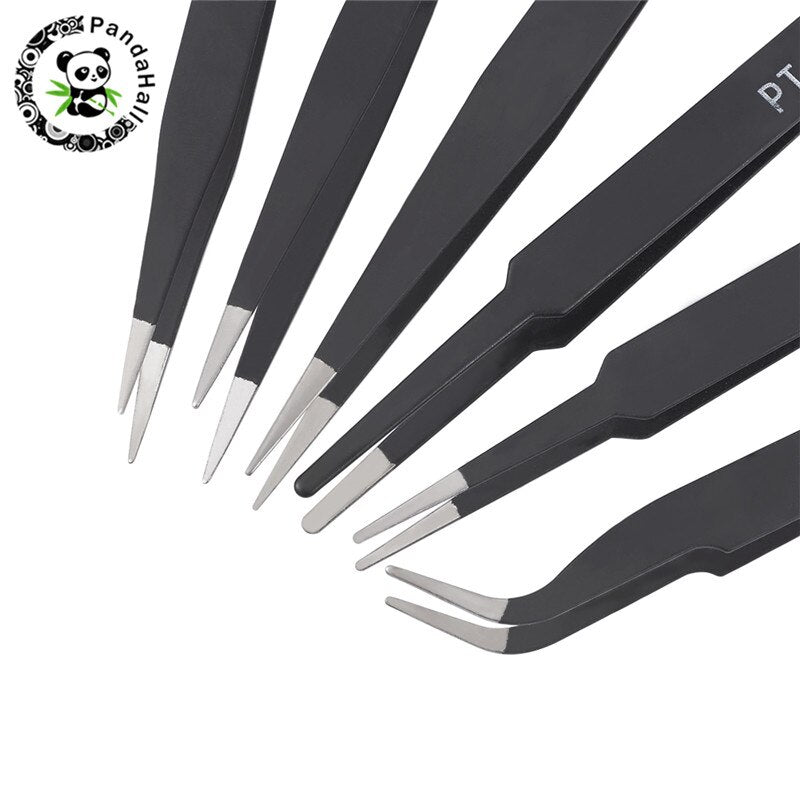 Black Beading Tweezers (1/3/6 pack)