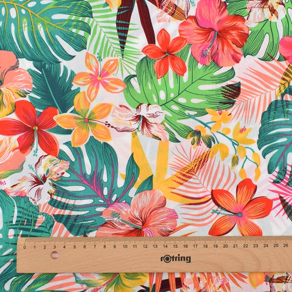 Tropical Printed Cotton Fabric