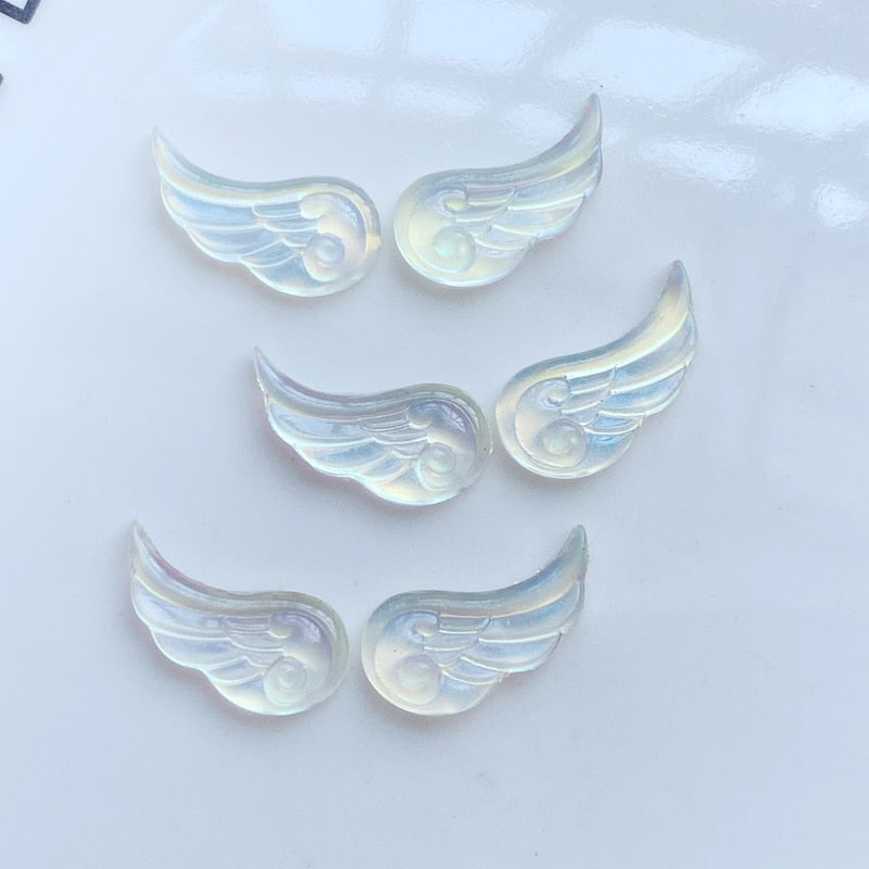 Flatback Cartoon Luminous Mini Wings (50/pack, color options)