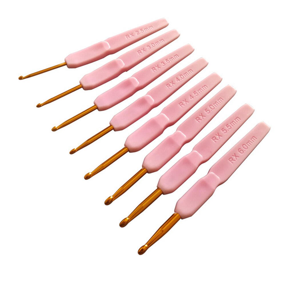 Crochet Hook Set 8 or 9 piece (style/color options)