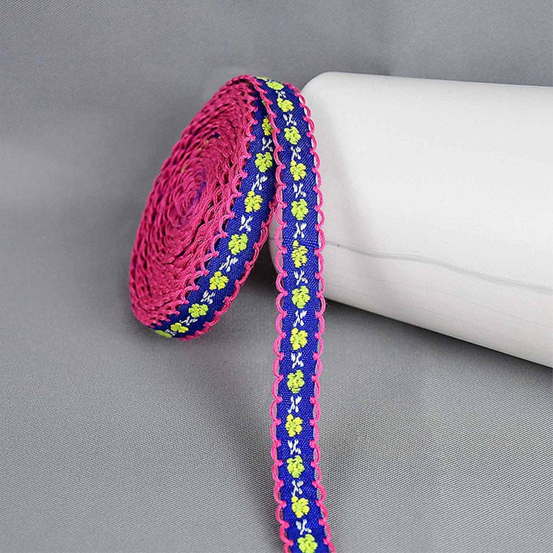 5Yard Flower Embroidered Lace Trim Ribbons