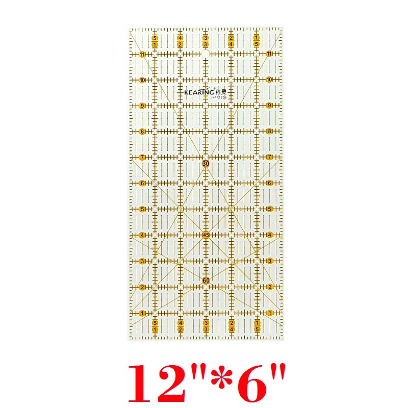 12x6 Sewing Ruler (3mm thick)