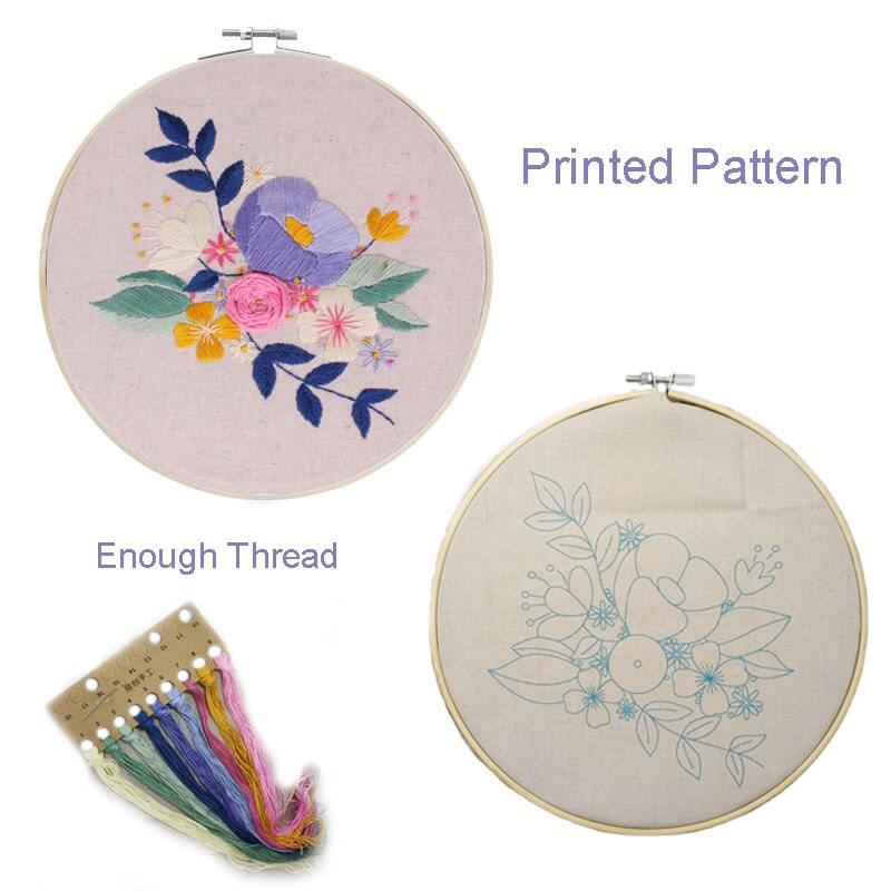 Flower Pattern Embroidery Kit