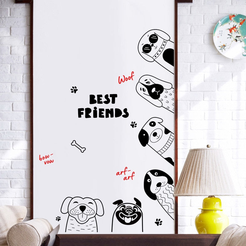 Cute Cartoon Animals Wall Stickers