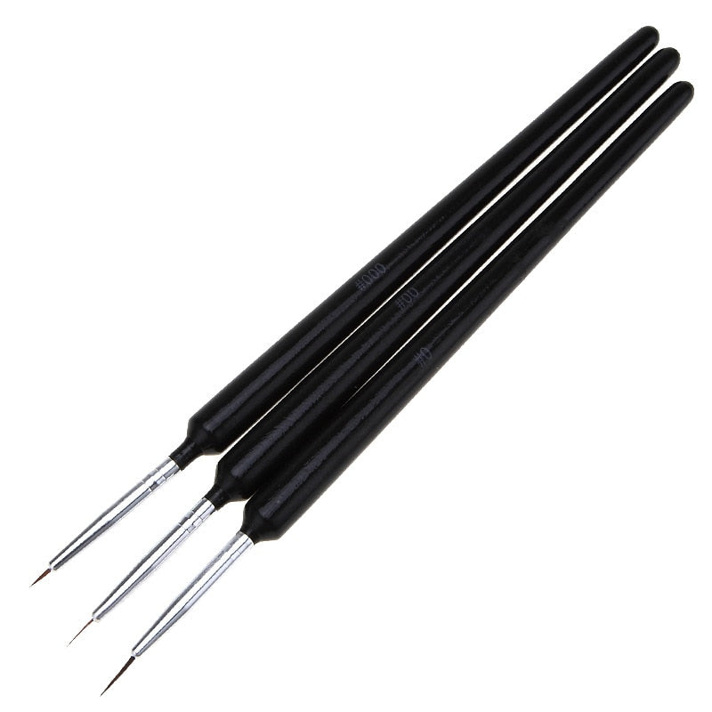 3 piece Fine Line Paint Brush (7/9/11mm)