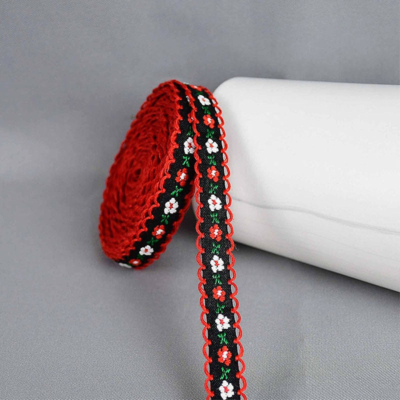 5Yard Flower Embroidered Lace Trim Ribbons