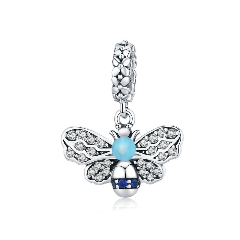 Bamoer Bracelet Sterling Silver Shiny Dragonfly Series Charms