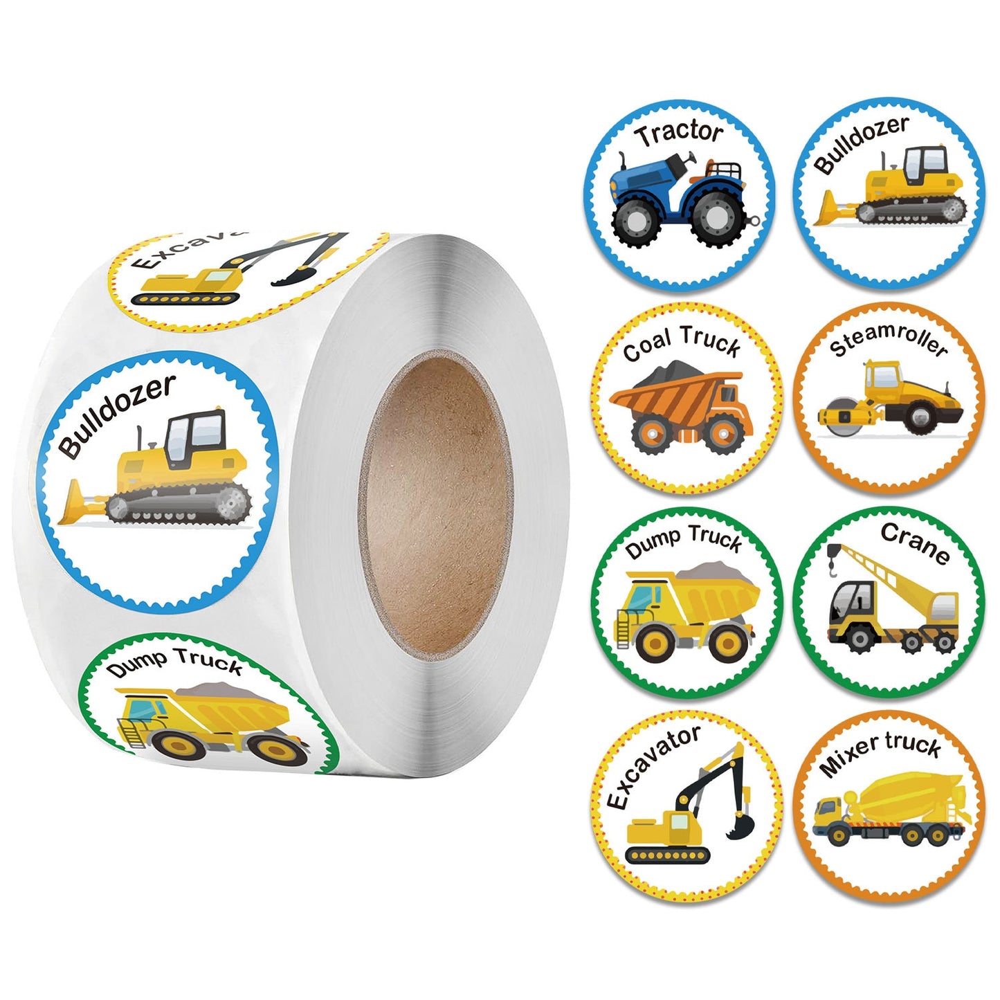 Children's Truck Stickers (different syles, 100/300/500 per set)