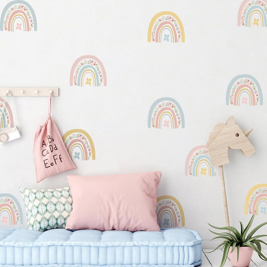 36 Pcs Rainbow Vinyl Decorative Wall Stickers