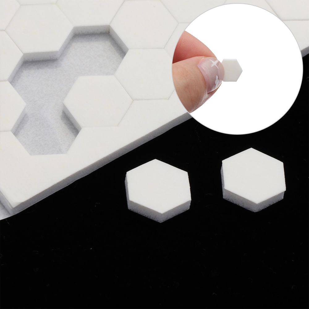 3D Double-sided Foam Hexagon Dots Adhesive (size options, up to 240/pack)