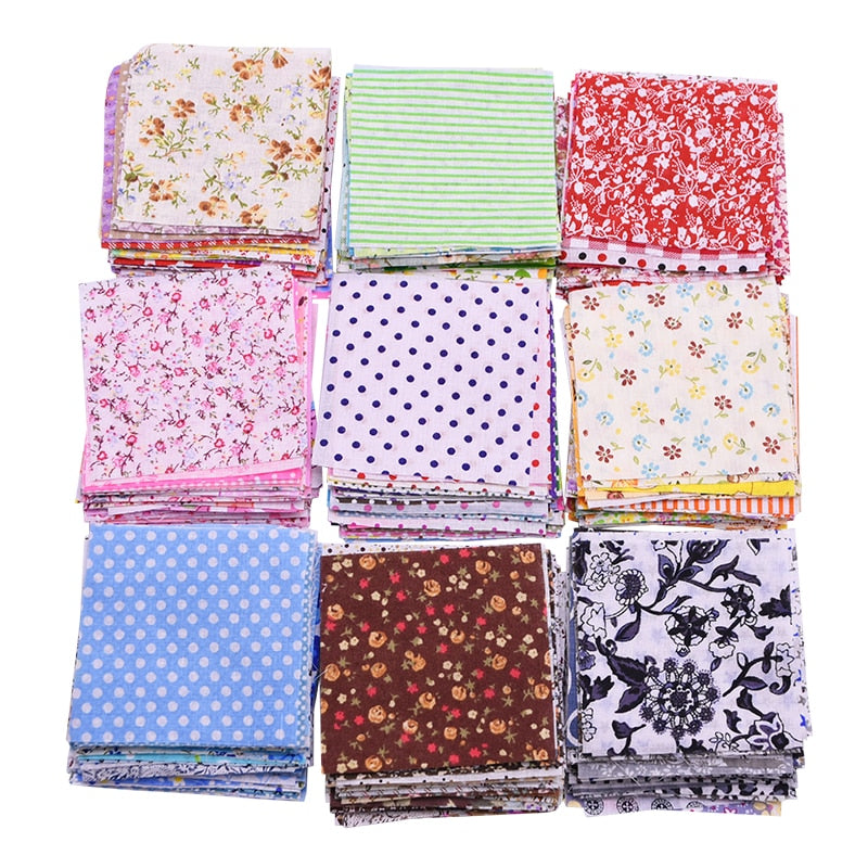 50pcs Colorful Cotton Fabric Squares