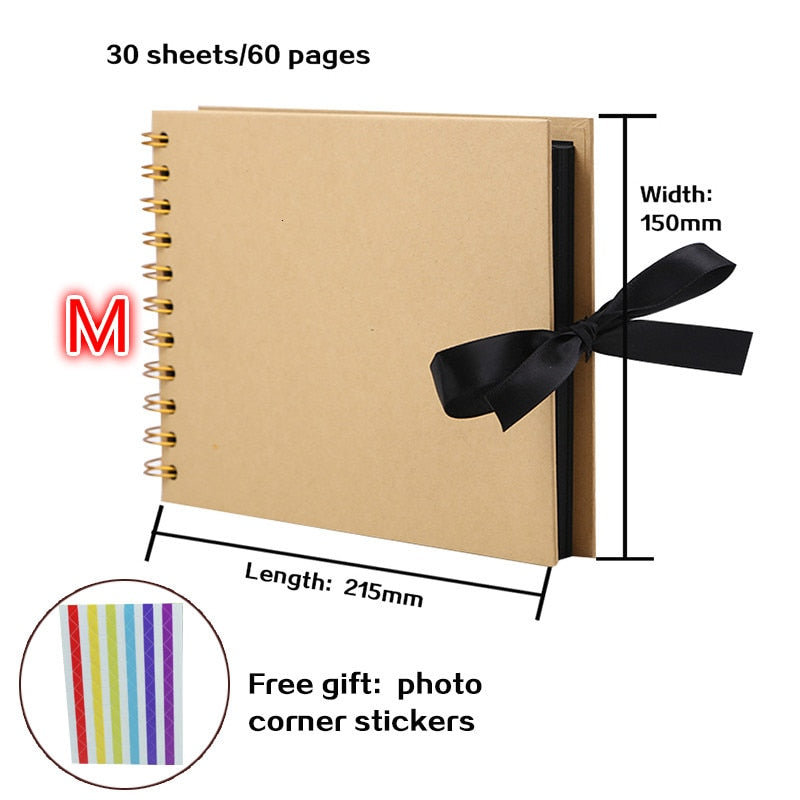 S-M-L Ribbon Tie Scrapbook (40 or 80 pages, with or without accessories)