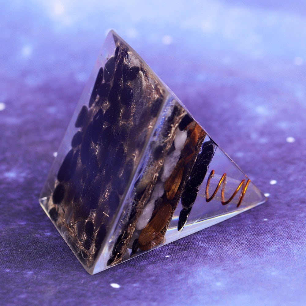 Orgone Crystal Quartz Healing Pyramid